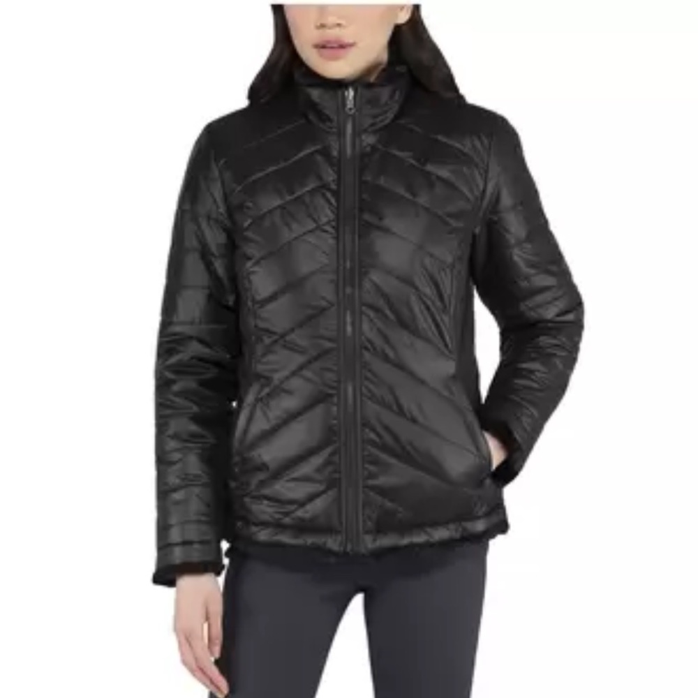 Nicole Miller Black Quilted Jacket size S